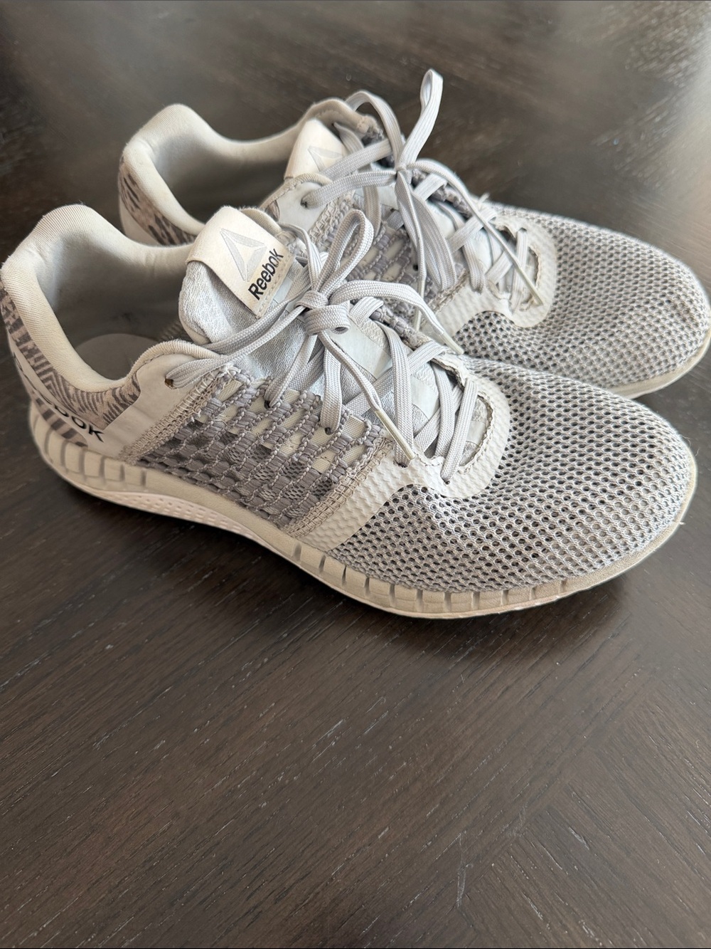 Reebok Light Gray Mesh Running Shoes